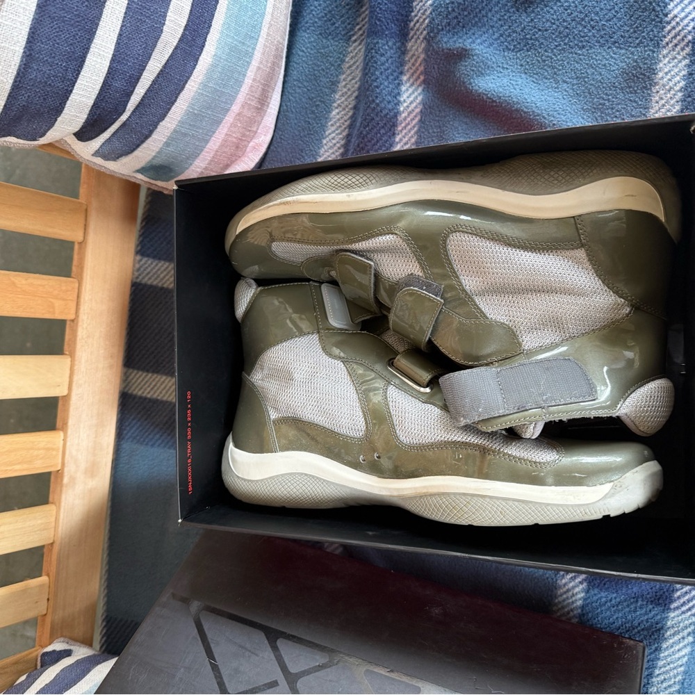 Michael Irvin Prada Cup Patent Leather Vernice Bike Sneaker